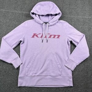 Klim Pullover Hoodie Womens Medium Purple Logo Fleece Hooded Sweatshirt Racing